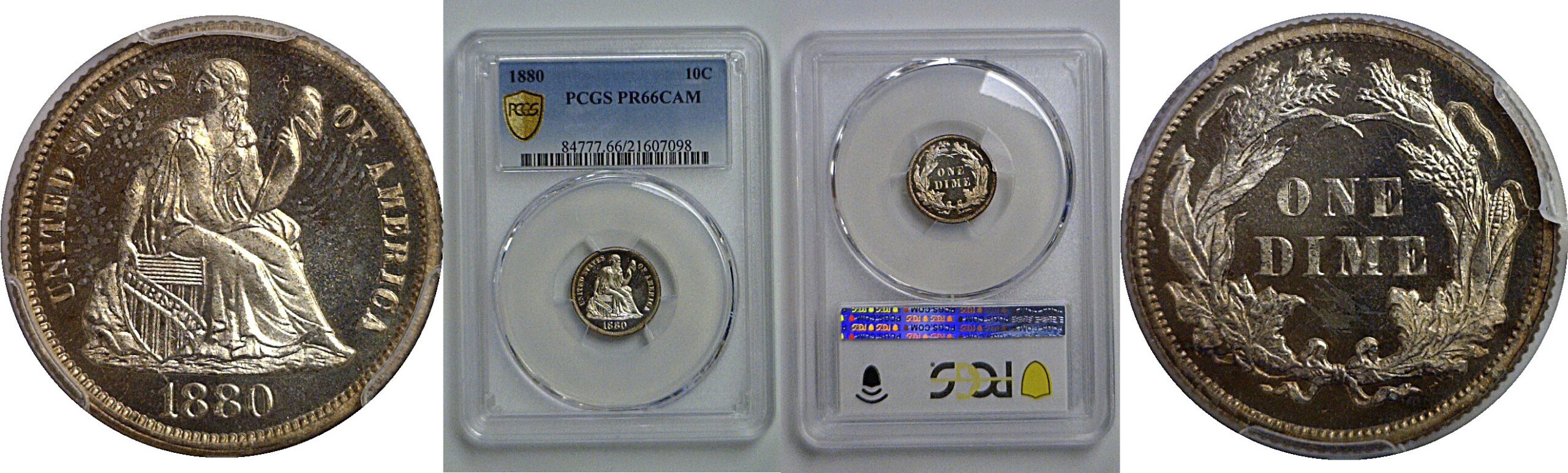 1880 Seated Liberty Dime   PCGS PR-66 CAM