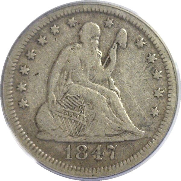 1847-O.  Seated Liberty Quarter.  -  PCGS. VF-20. - Image 2