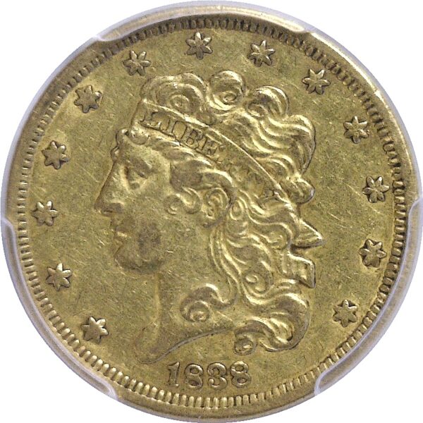 1838. $5 Classic.  -   PCGS. XF-45. - Image 2