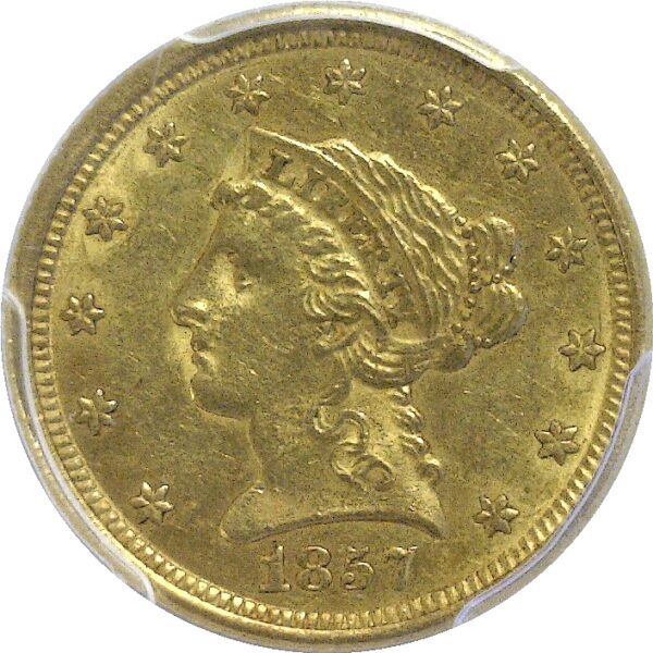 1857-O $2 1/2 Liberty -  PCGS. MS-60. - Image 2