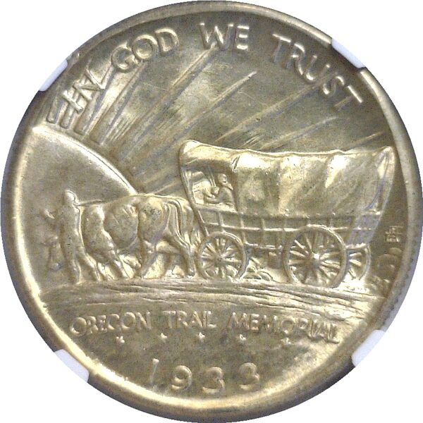 1933-D Oregon Trail  Commemorative Half Dollar  -  NGC MS-67 - Image 3