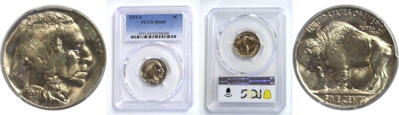 1931-S.  Buffalo Nickel.  -  PCGS. MS-65.