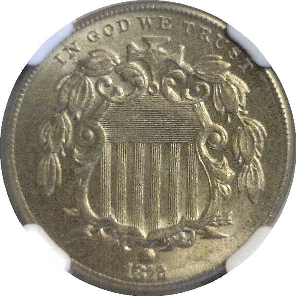 1872.  Shield Nickel.  -  NGC. MS-65. - Image 2