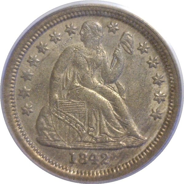 1842-O.  Seated Liberty Dime.  -  PCGS. AU-50. - Image 2