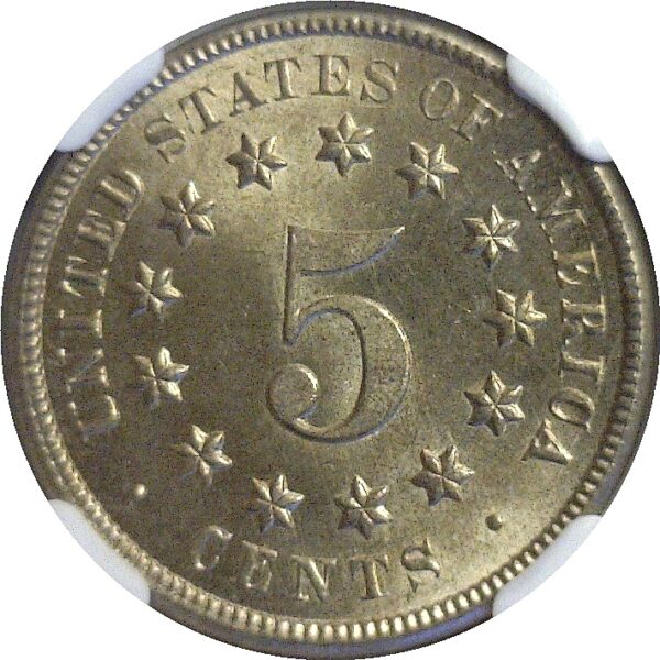 1872.  Shield Nickel.  -  NGC. MS-65. - Image 3