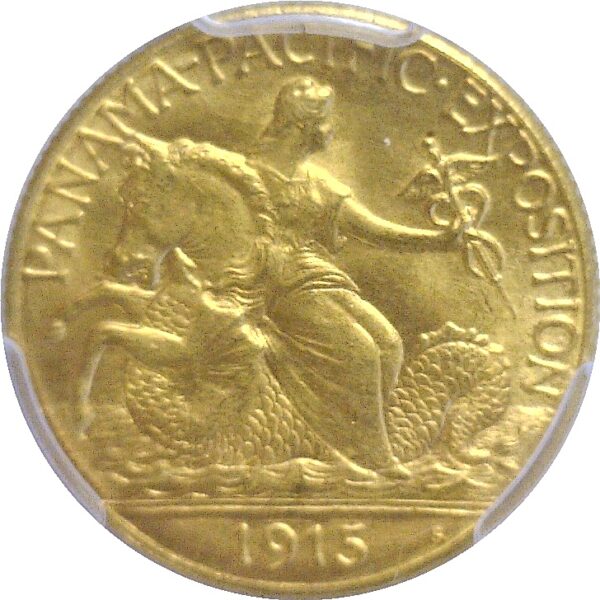 1915-S  $2 1/2 Panama-Pacific Gold Commemorative  -  PCGS MS-66 CAC - Image 2