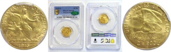 1915-S  $2 1/2 Panama-Pacific Gold Commemorative  -  PCGS MS-66 CAC