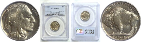 1931-S.  Buffalo Nickel.  -  PCGS. MS-65.
