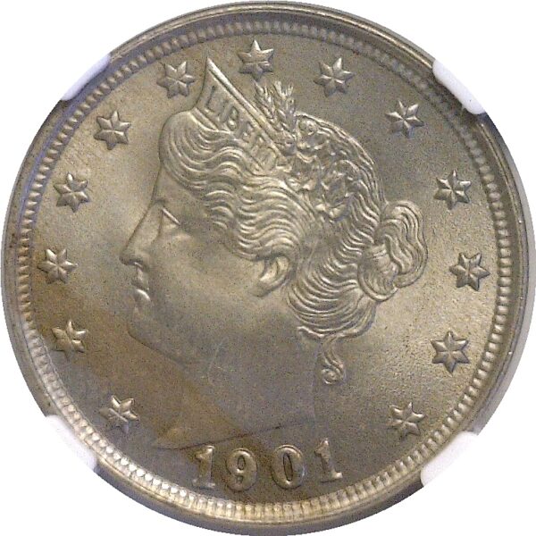 1901.  Liberty Nickel.  -  NGC. MS-66.CAC - Image 2