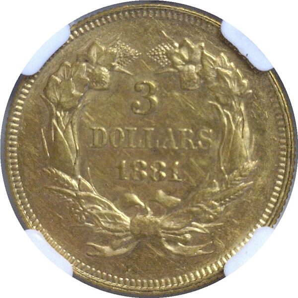 1881.  $3 Princess. NGC. MS-61. - Image 3