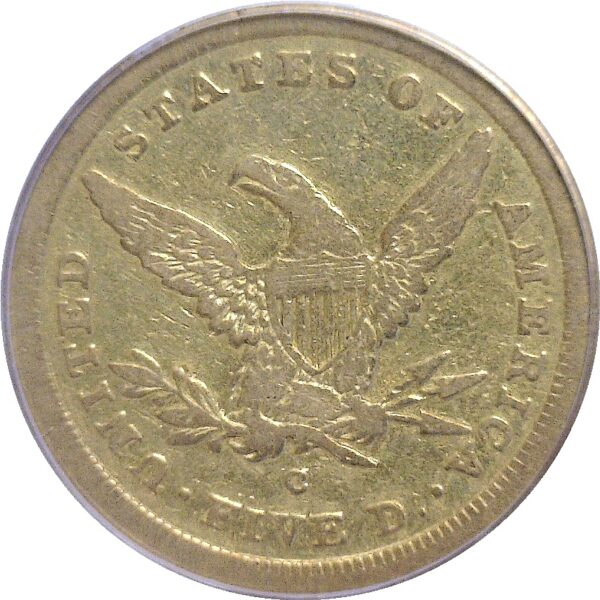 1842-C  $5 Liberty.   -  PCGS. F-15. - Image 3