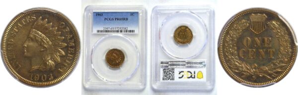 1903  Indian Head Cent.  -  PCGS PR-65. RB.