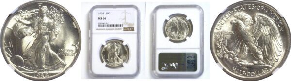 1938 Walking Liberty Half Dollar  NGC MS-66