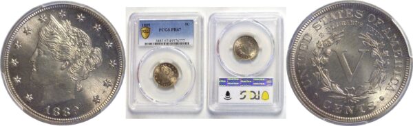 1889.  Liberty Nickel.  -  PCGS. PR-67.