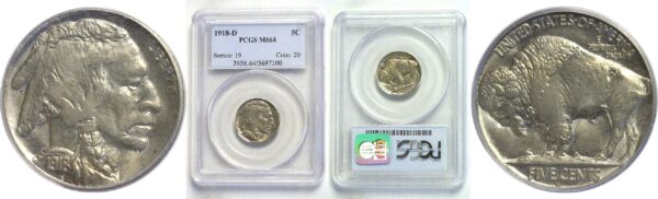 1918-D.  Buffalo Nickel.  -  PCGS. MS-64.