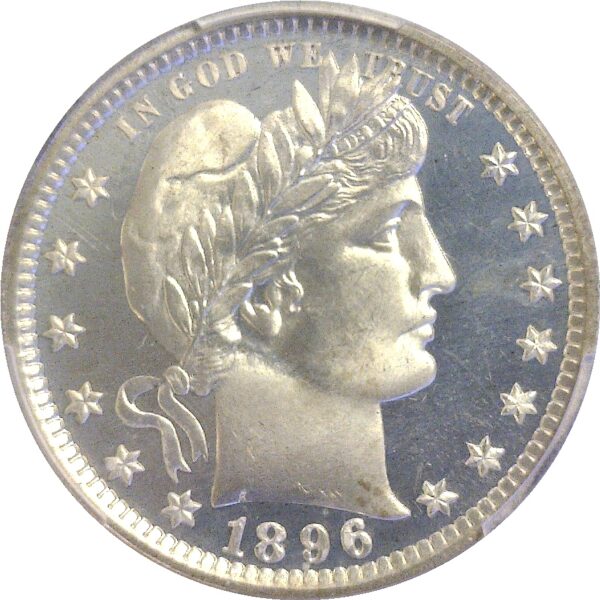 1896 Barber Quarter.  -   PCGS PR-67. CAM. - Image 2
