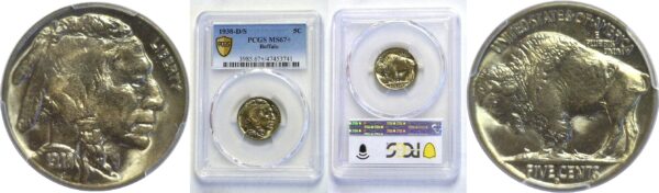 1938-D/S  Buffalo Nickel.  -  PCGS MS-67+.