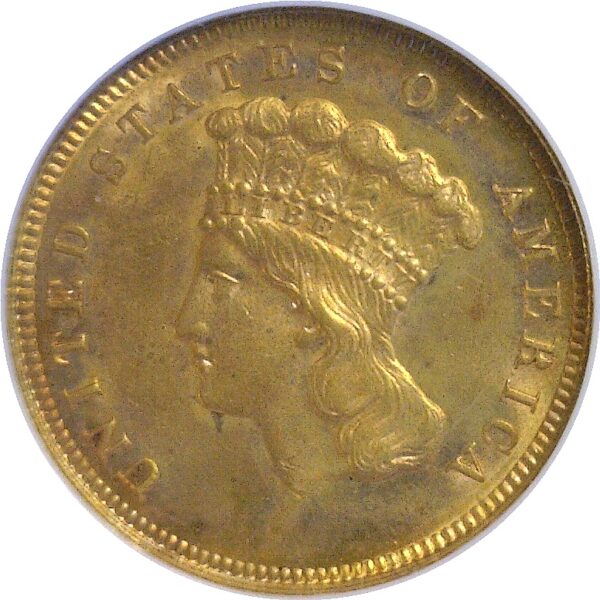 1889 $3 Princess - NGC. MS-63. - Image 2