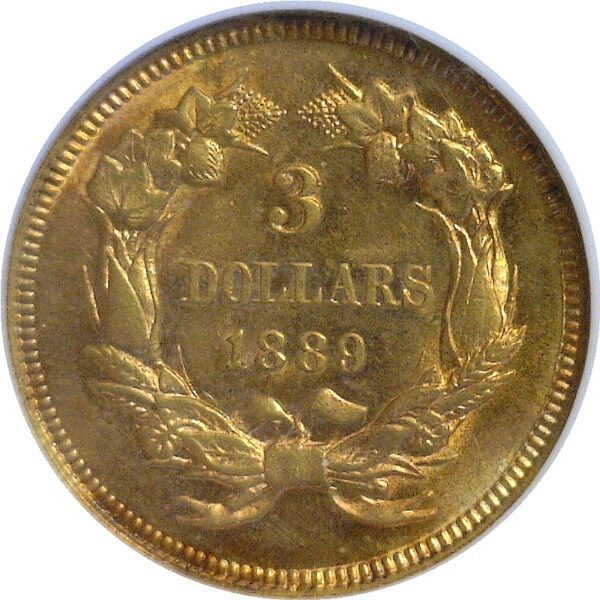 1889 $3 Princess - NGC. MS-63. - Image 3