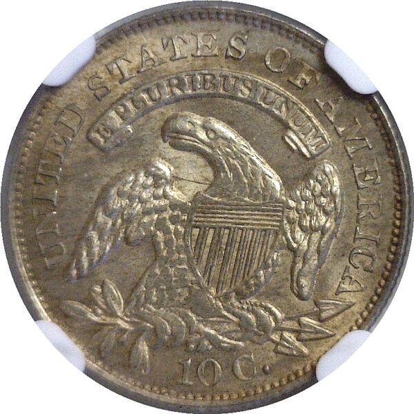1834.  Bust Dime. NGC. MS-64. CAC - Image 3
