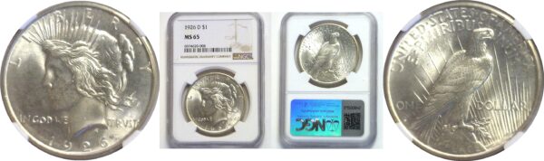 1926-D.  Peace Dollar.  -  NGC. MS-65.