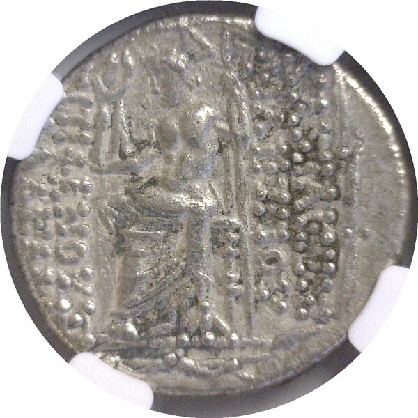 c 95-75 BC .  GREEK. Seleucid Kingdom. Silver Tetradrachm. NGC. Philip I Philadelphos. - Image 3