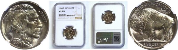 1938-D.  Buffalo Nickel. NGC. MS-67+.