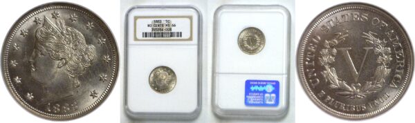 1883-N/C.  Liberty Nickel.  -  NGC MS-66.
