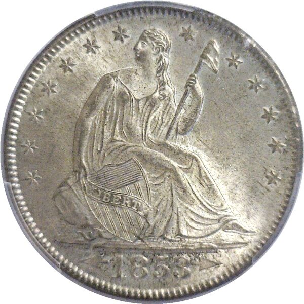 1853.  Seated Liberty Half Dollar.  - PCGS. MS-65. - Image 2