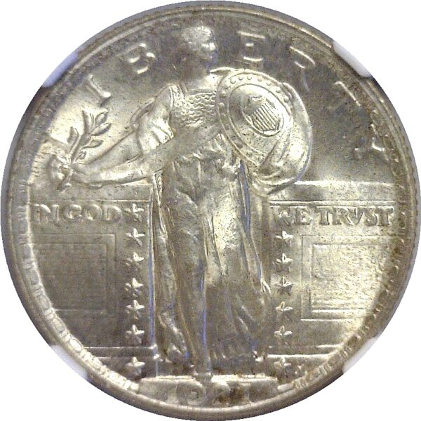 1921.  Standing Liberty Quarter.  -  NGC. MS-66. - Image 2