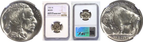 1928  Buffalo Nickel.  -  NGC MS-65+.