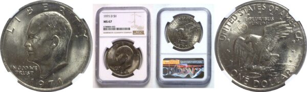 1971-D  Eisenhower Dollar.  -  NGC MS-67.