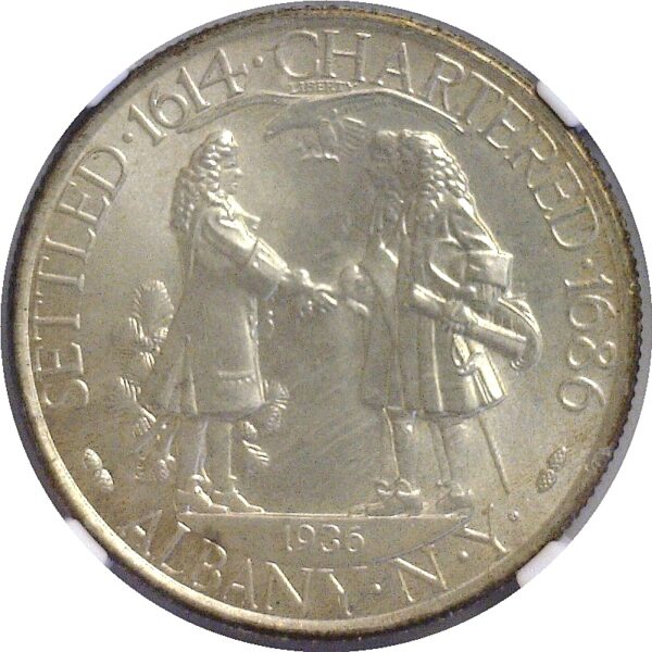 1936.  Albany Commemorative Half Dollar.  -   NGC. MS-66+. - Image 2