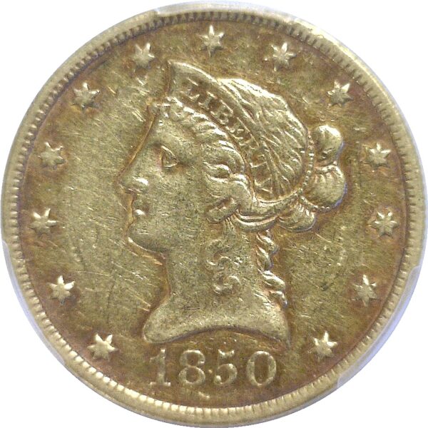 1850-O.  Ten Dollar Gold Coin. PCGS. XF-45. - Image 2