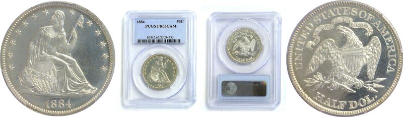 1884.  Seated Liberty Half Dollar.  -  PCGS. PR-65. CAM.