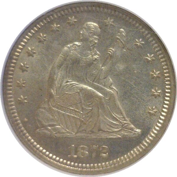 1872  Seated Liberty Quarter.  -  NGC MS-64. - Image 2