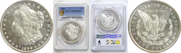 1896  Morgan Dollar.  -  PCGS MS-64. DMPL.