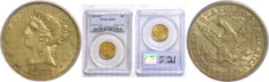 1873-CC  $5 Liberty  -  PCGS AU-50.