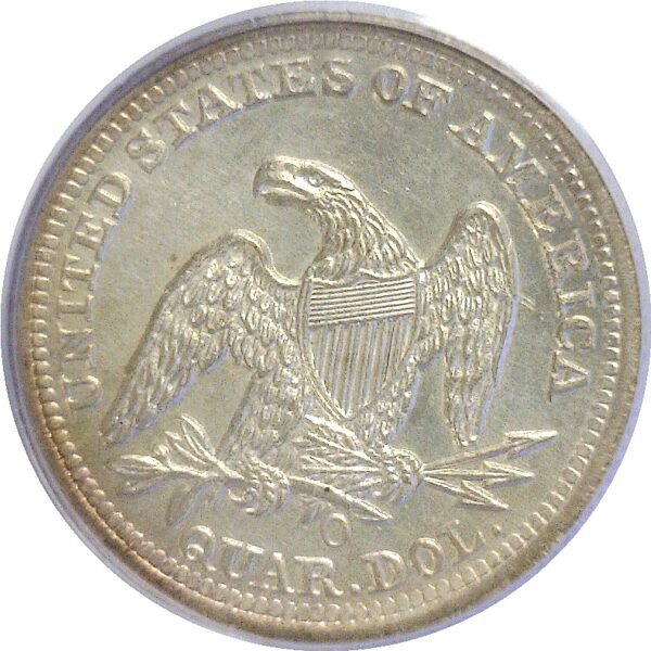 1850-O.  Seated Liberty Quarter. PCGS. MS-63. - Image 3