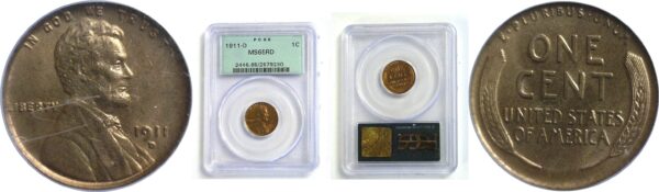 1911-D.  Lincoln Cent. PCGS. MS-65. RD.