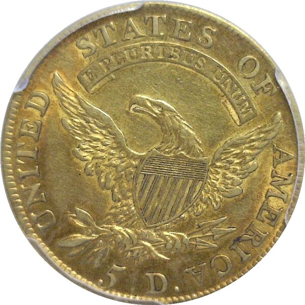 1810 $5 Capped Bust  -  PCGS. AU-58. - Image 3