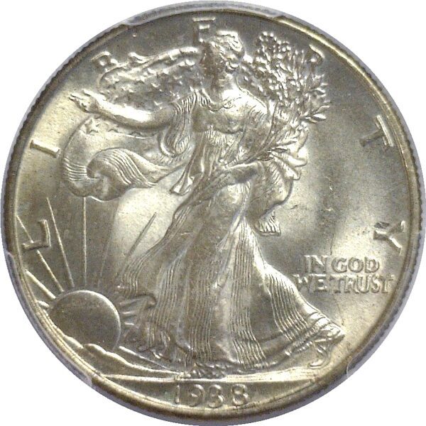 1938 Walking Liberty Half Dollar. PCGS MS-65 - Image 2