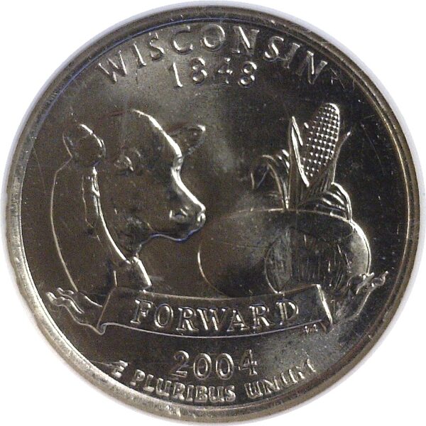 2004-D.  Wisconsin State Quarter.  -  NGC. MS-66. - Image 2