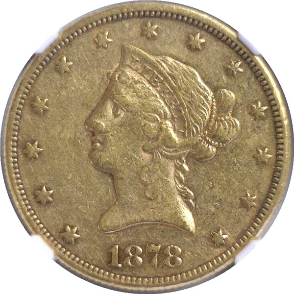1878-CC . $10 Liberty.  -  NGC. AU-53. - Image 2
