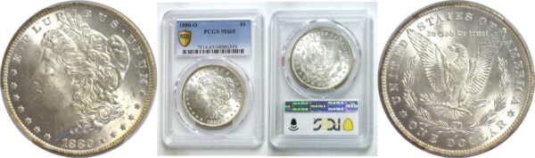 1880-O  Morgan Dollar.  -  PCGS MS-65.