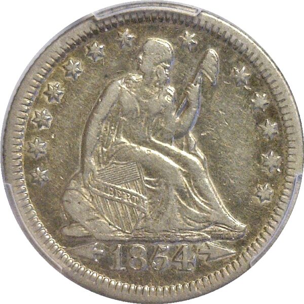 1854-O.  Seated Liberty Quarter.  -  PCGS. VF-30. - Image 2