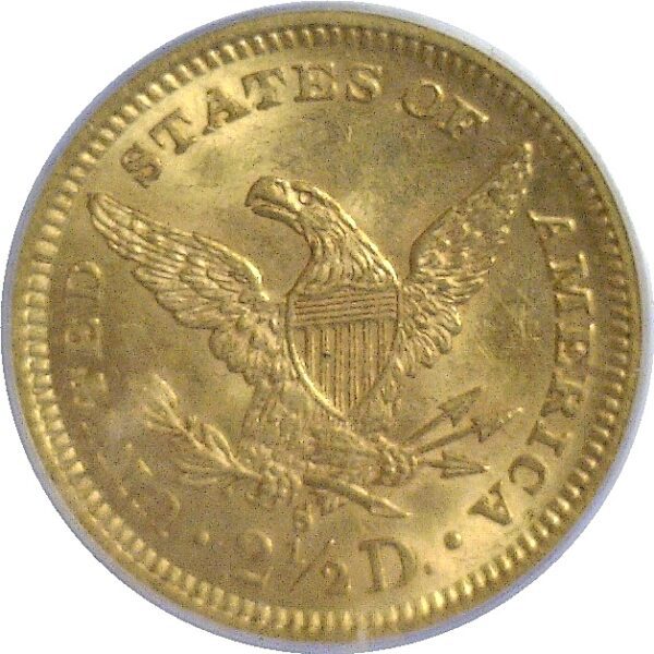 1877-S. $2 1/2 Liberty  -   PCGS. MS-63. - Image 3