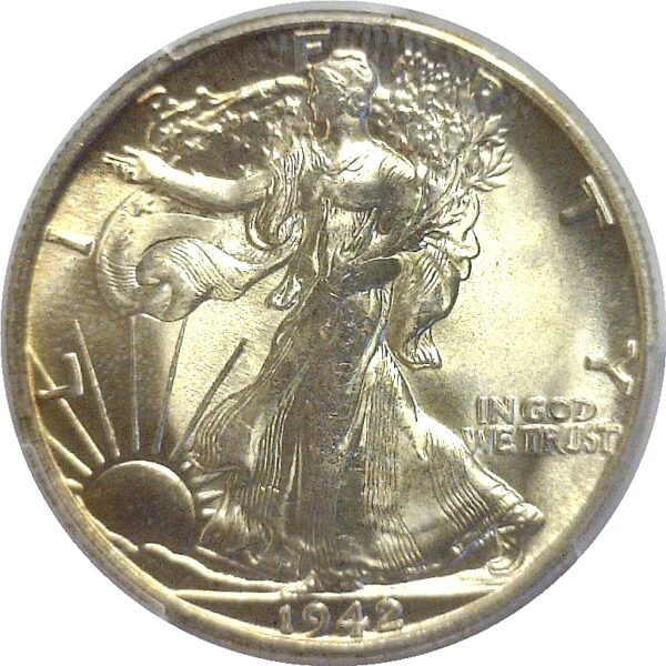 1942-S.  Walking Liberty Half Dollar.  -  PCGS. MS-66. - Image 2