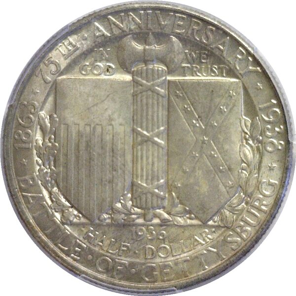 1936.  Gettysburg Commemorative Half Dollar.  -  PCGS. MS-65. - Image 3