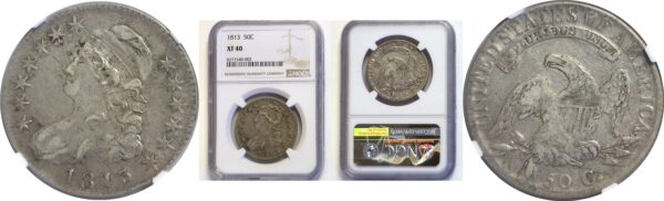 1813.  Bust Half Dollar.  -  NGC. XF-40.